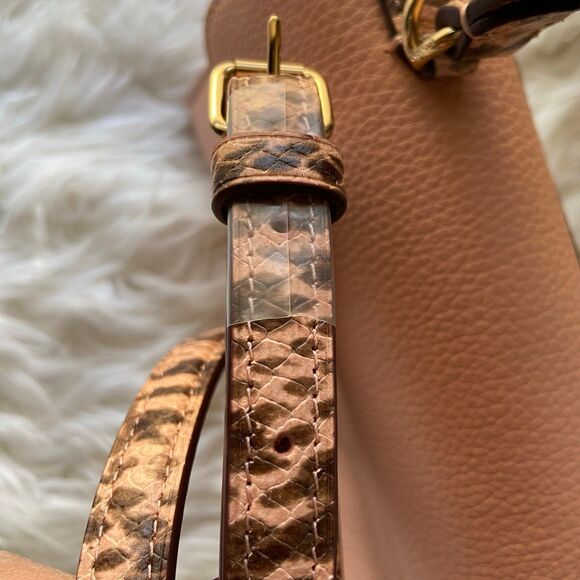 Coach Snake Embossed Trim Pepper Satchel - Picture 3 of 11